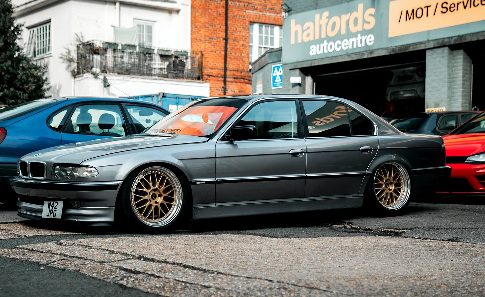 Cars outside a garage in Southampton